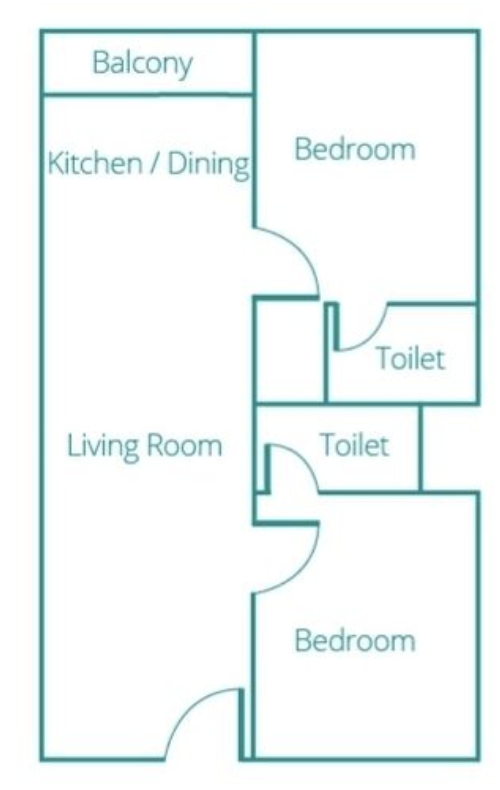 Hiyaa Flats Lagoon Light — floor plan